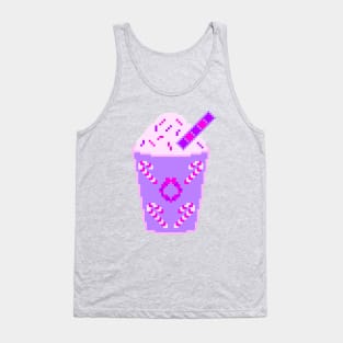 Pixel Candycane Latte Tank Top